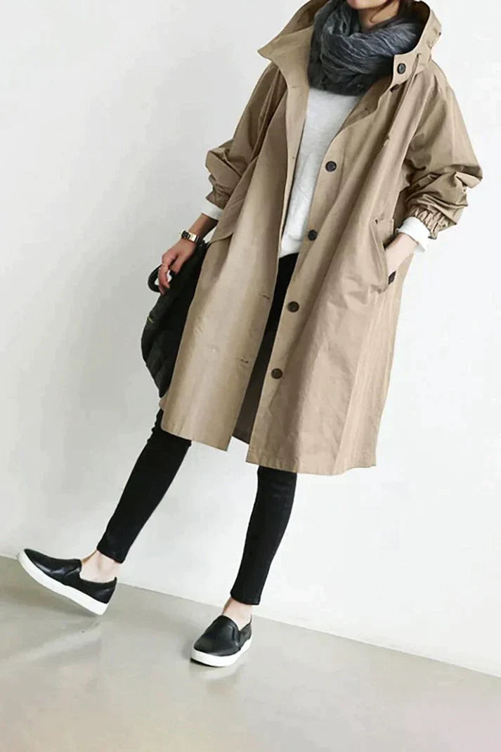 Women's oversized lightweight trench coat for relaxed chic