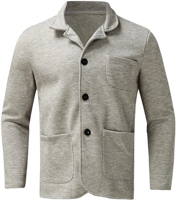 Men's minimalist button-down cardigan