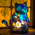 Tiffany-Style Stained Glass Elephant Table Lamp