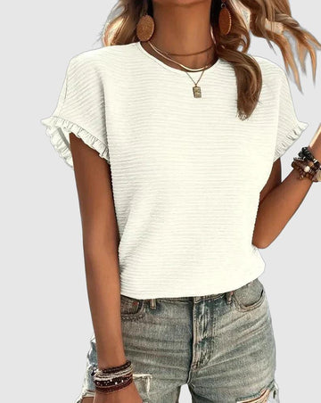 Shanon - Ribbed knit cropped top