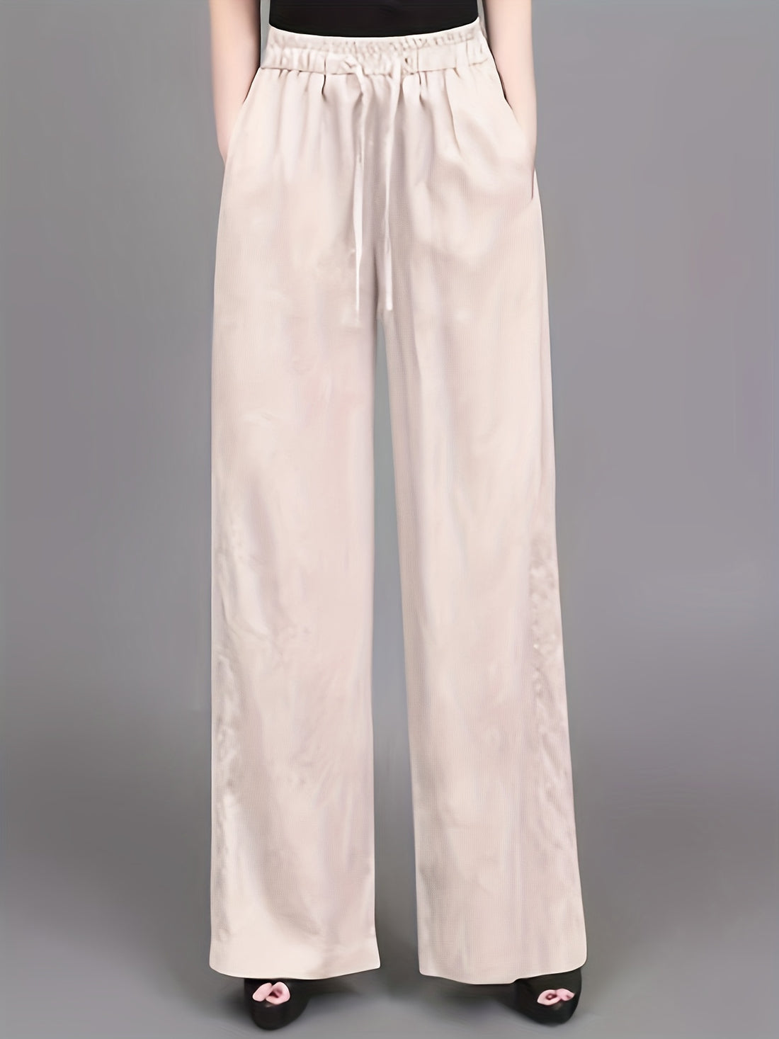 Vintage style women's wide leg pants with pockets