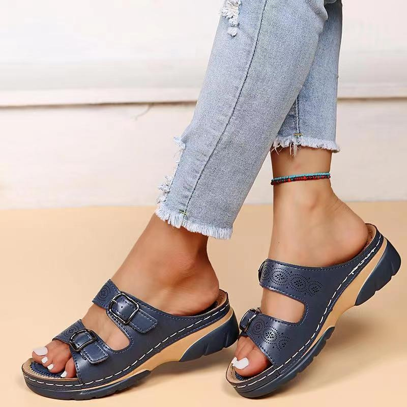 Saskia - Comfortable Wedge Sandals