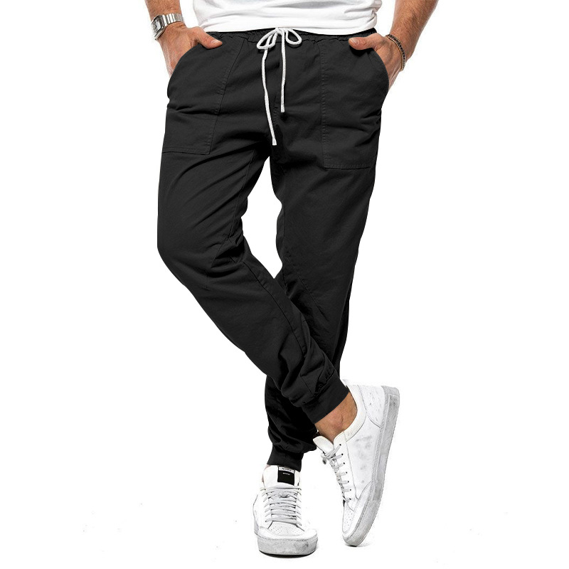 Men's classic pants with drawstring waistband