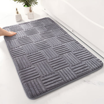 Plush Microfiber Tufted Bath Mat