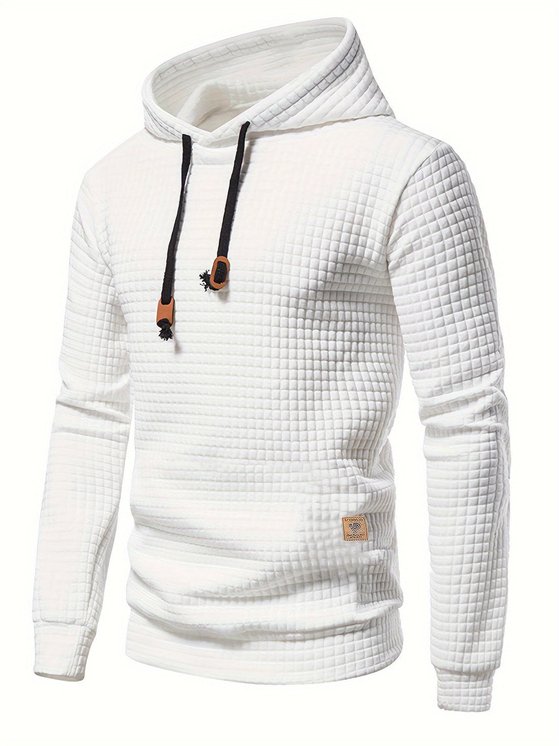 Casual men’s waffle winter hoodie