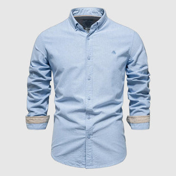 Men’s Button-Down Shirt - 100% Cotton - Slim Fit - Long Sleeve Classic Dress Wear