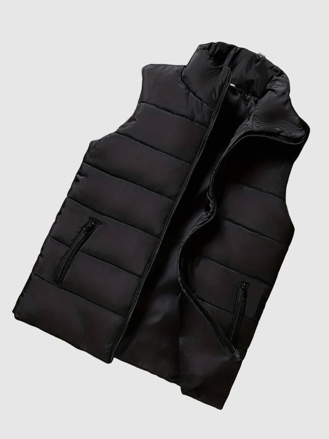 Men's black puffer vest for ultimate comfort