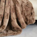 Faux Fur High-Pile Patchwork Throw Blanket