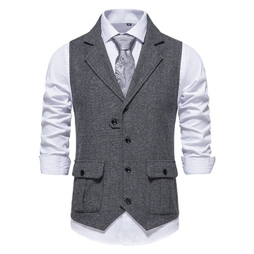 Classic single-breasted vest for men