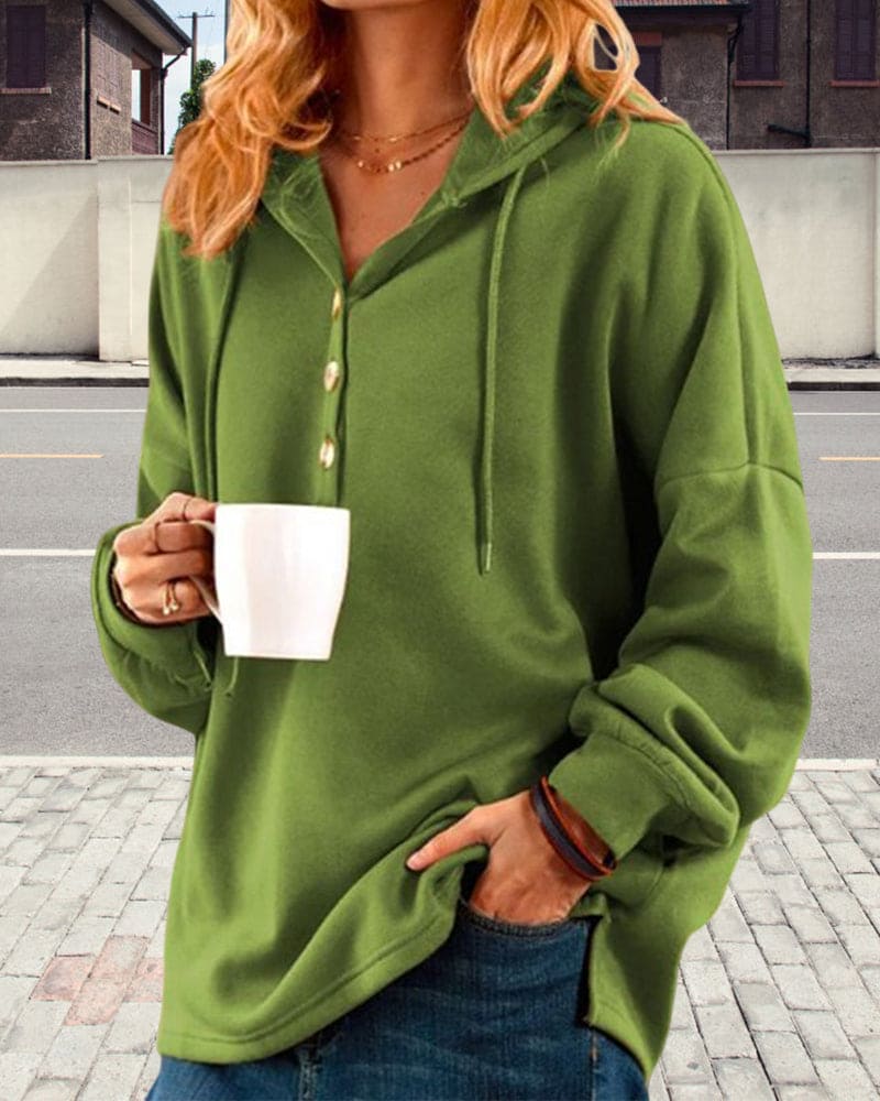 Women's hooded pullover sweater