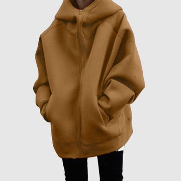 Women's oversized zip-up hoodie for relaxed layering