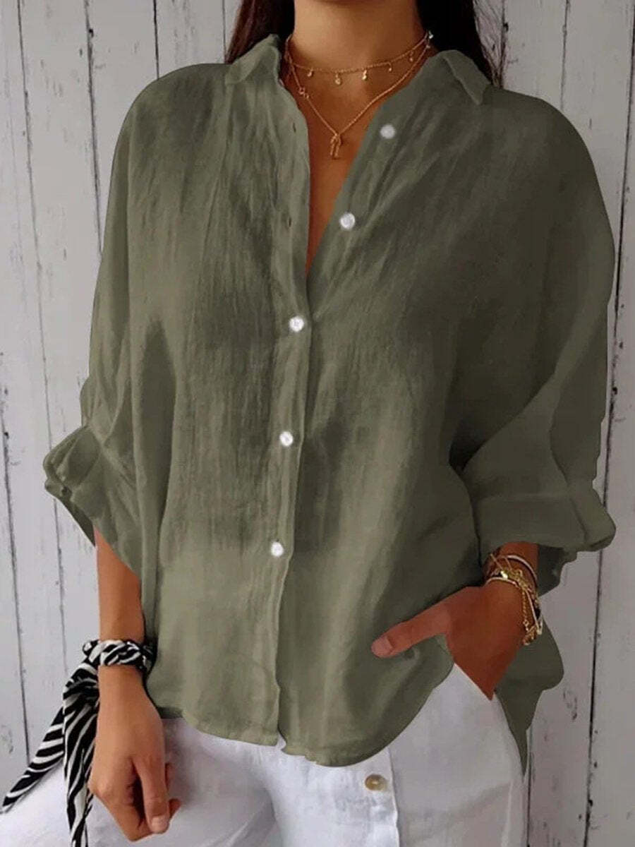 Women's oversized button-up shirt