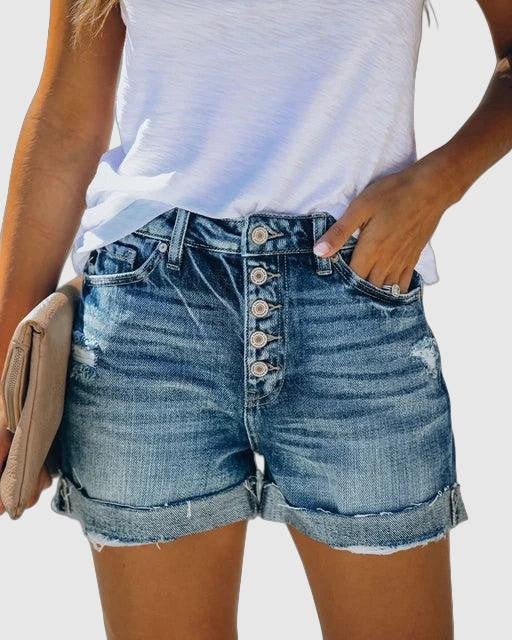 Vicky - High Waist Short Jeans