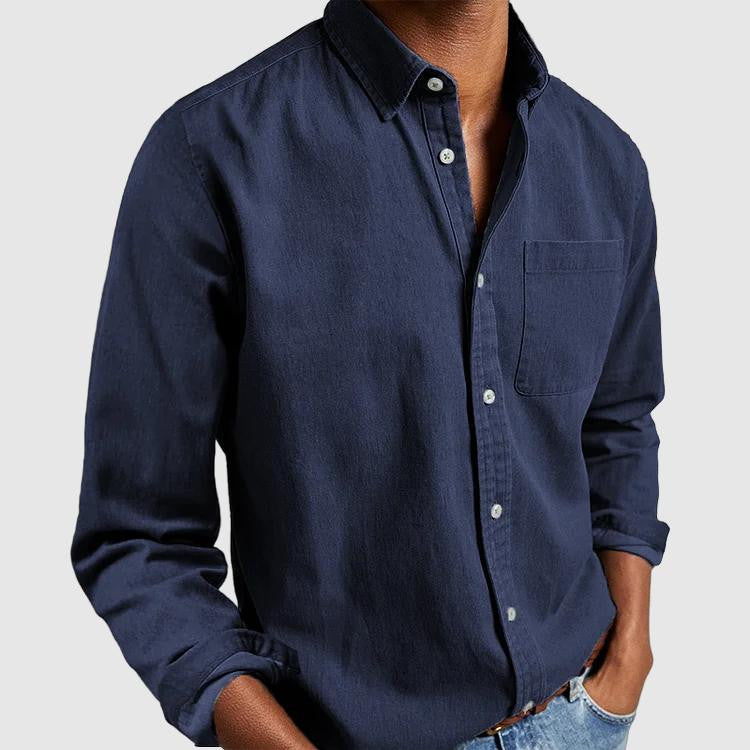 Men's casual solid oxford shirt