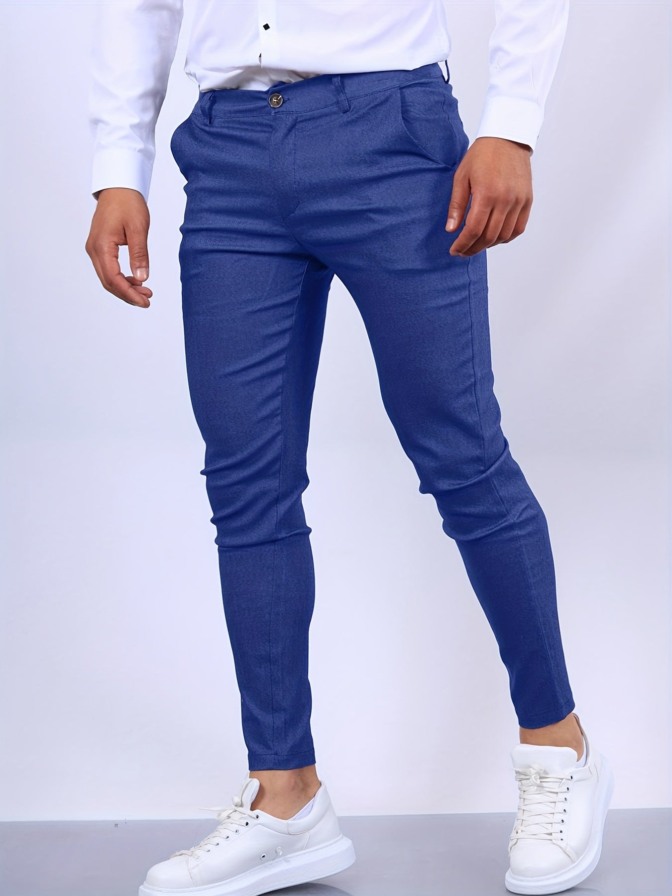 Slim fit casual dress pants for men