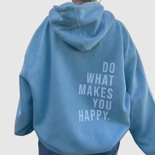 Women's inspirational print hoodie for feel-good fashion