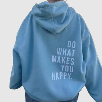 Women's inspirational print hoodie for feel-good fashion