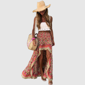 Sunny - Bohemian Floral Maxi Skirt