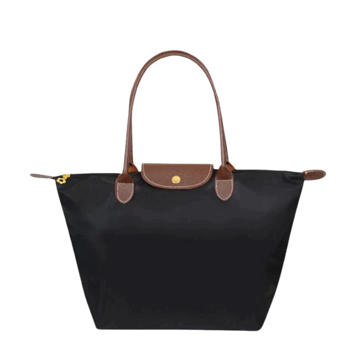 Women's Tote Bag - Leather Handles - Zipper & Flap Closure - Versatile & Stylish