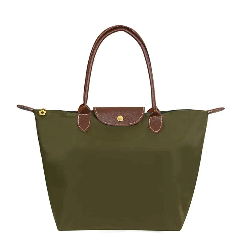 Women's Tote Bag - Leather Handles - Zipper & Flap Closure - Versatile & Stylish