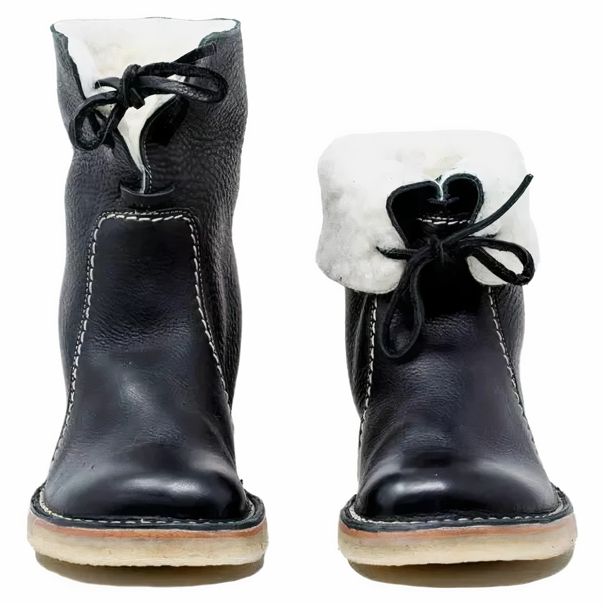 Women's Casual Leather Mid-Calf Boots