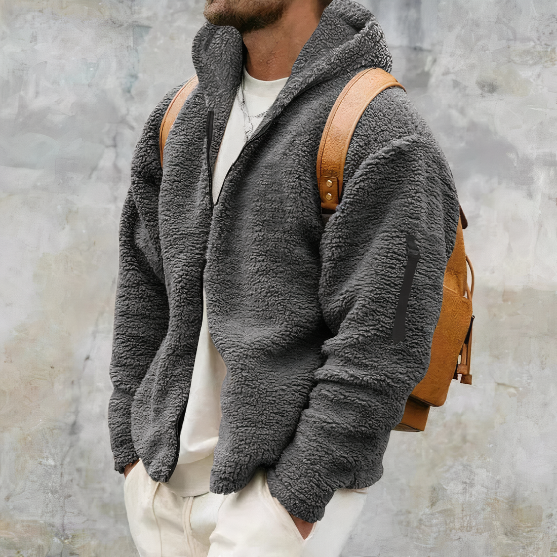 Men's casual hooded jacket