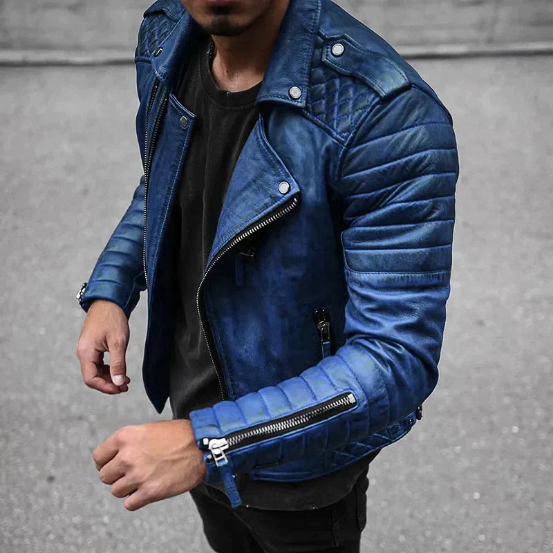 Men's biker leather jacket