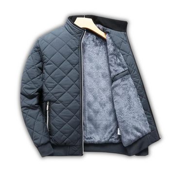 Men's thicken quilted jacket with fleece lining