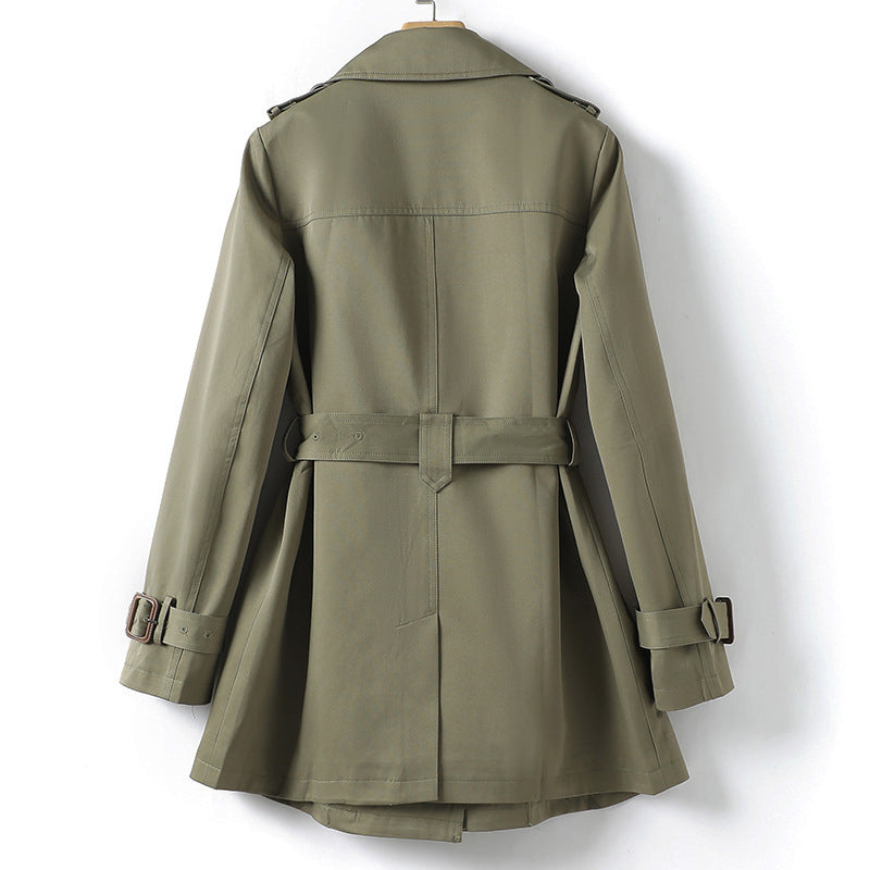 Women's chic trench coat with belt