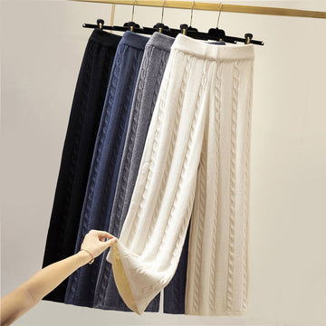 Women’s comfy knit wide leg pants