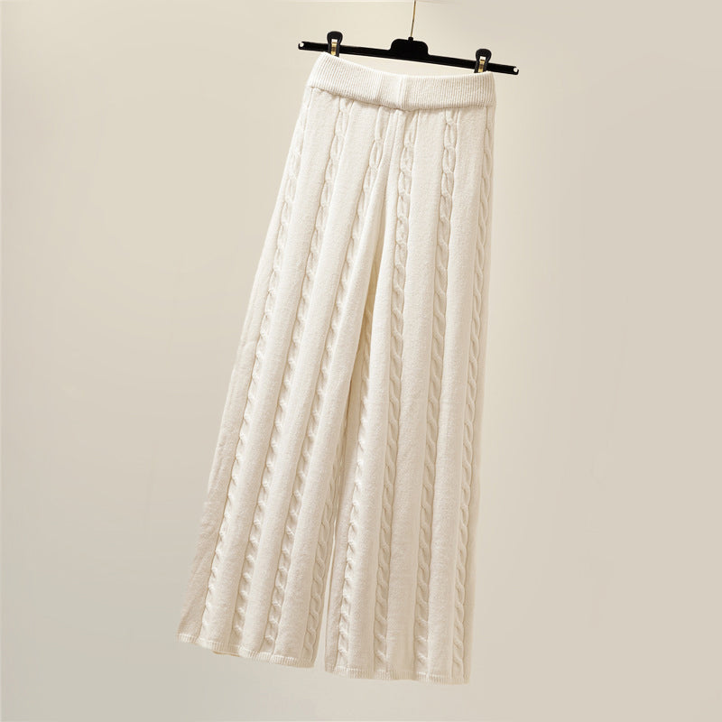 Women’s comfy knit wide leg pants