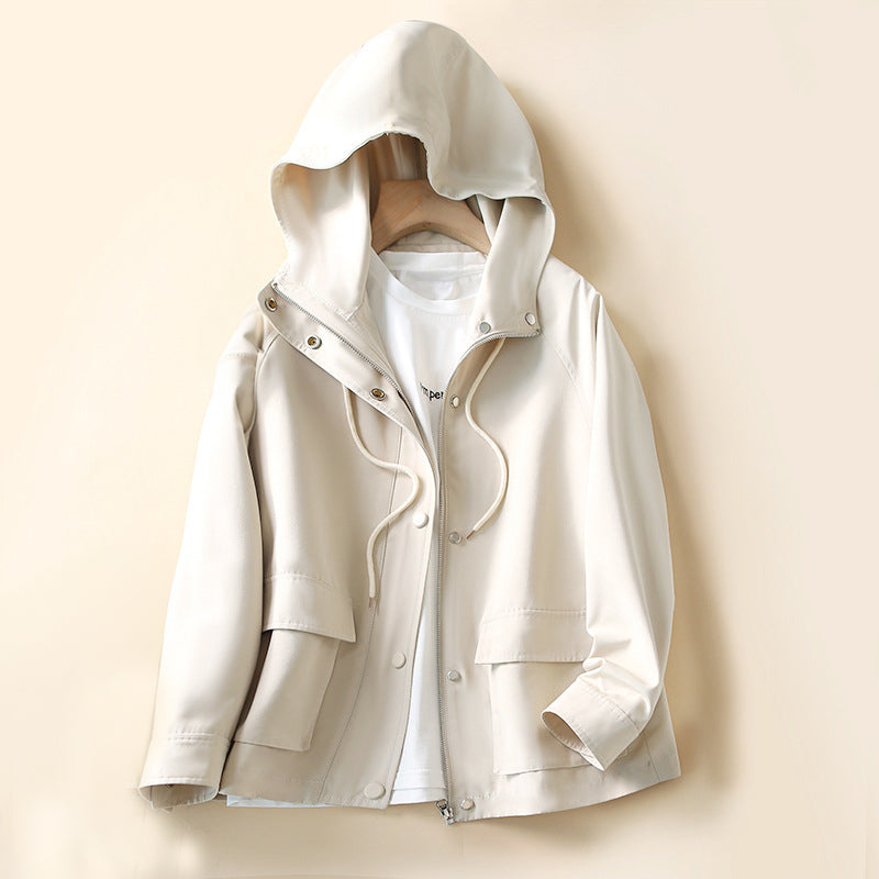 Women's hooded windbreaker jacket