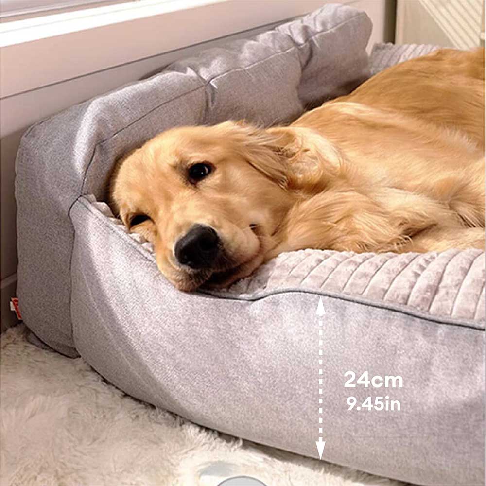 Ribbed Bolstered Pet Bed