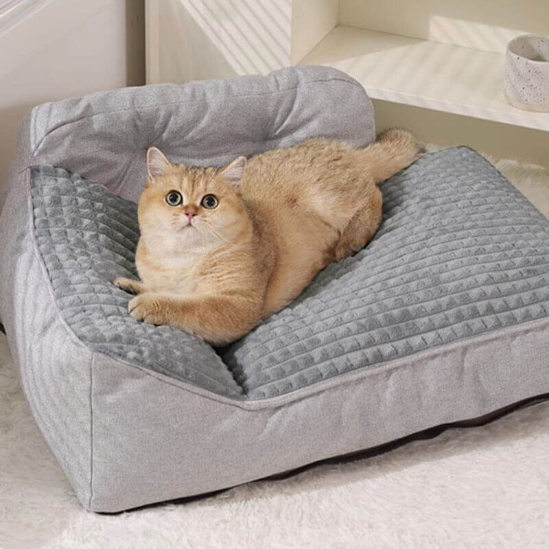 Ribbed Bolstered Pet Bed