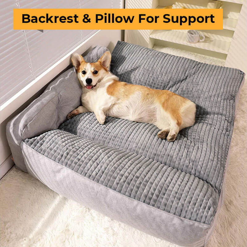 Ribbed Bolstered Pet Bed