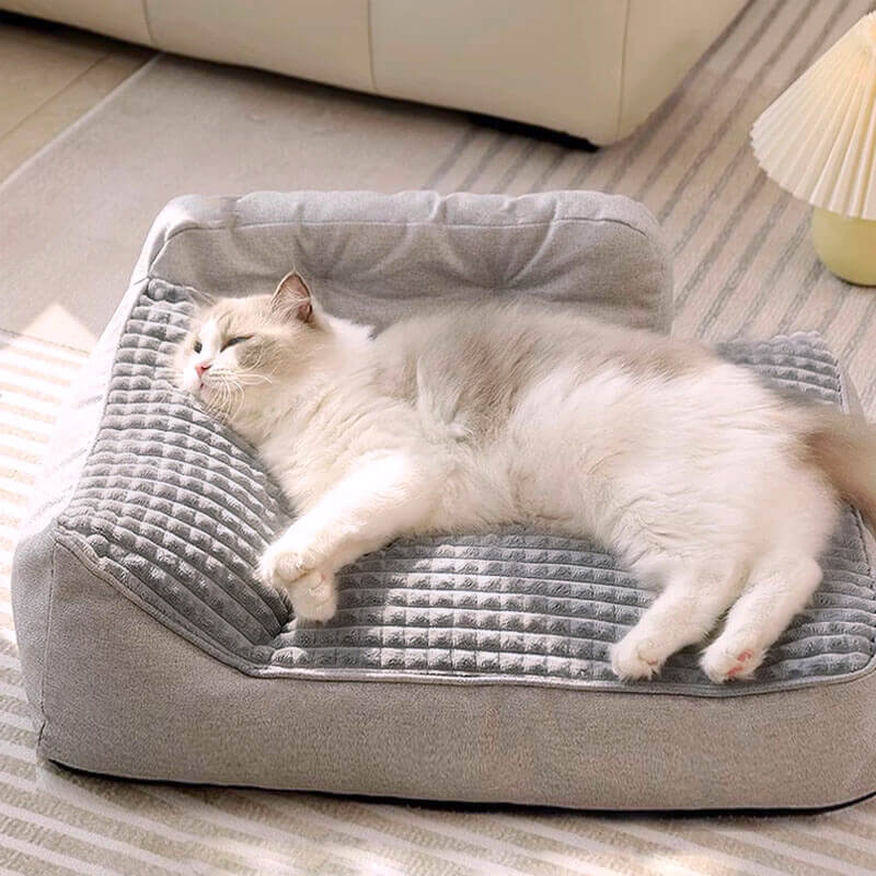 Ribbed Bolstered Pet Bed