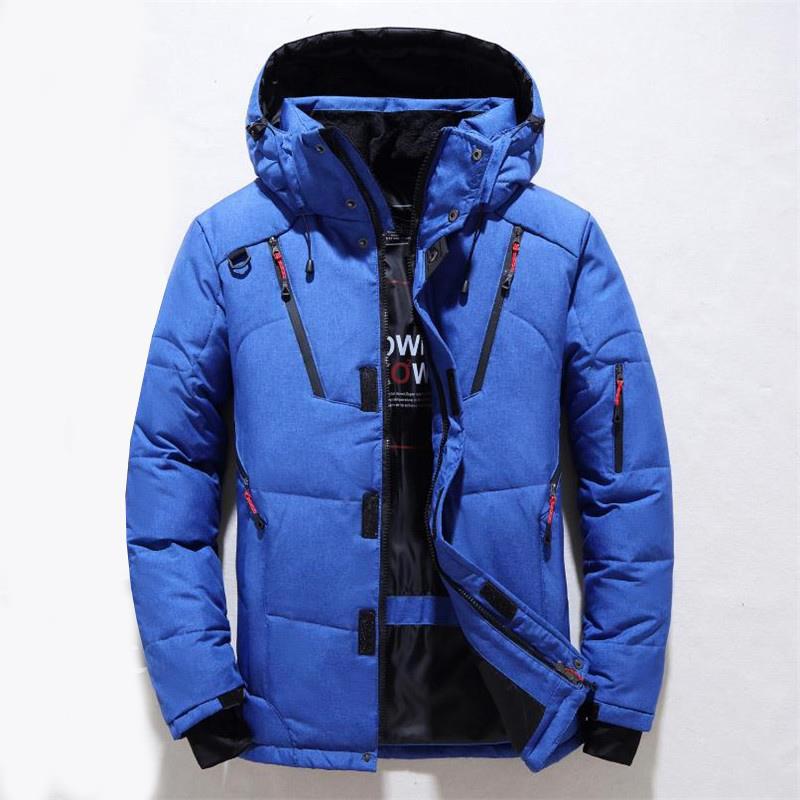 Men's warm down jacket with hood