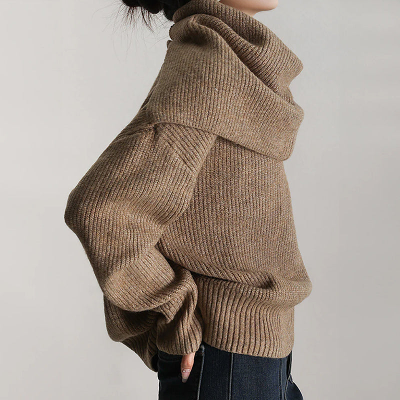 Amy - Knitted Shawl Sweater