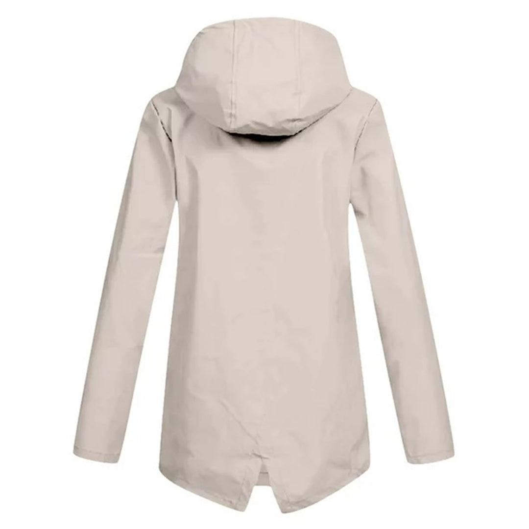 Women's lightweight hooded rain jacket