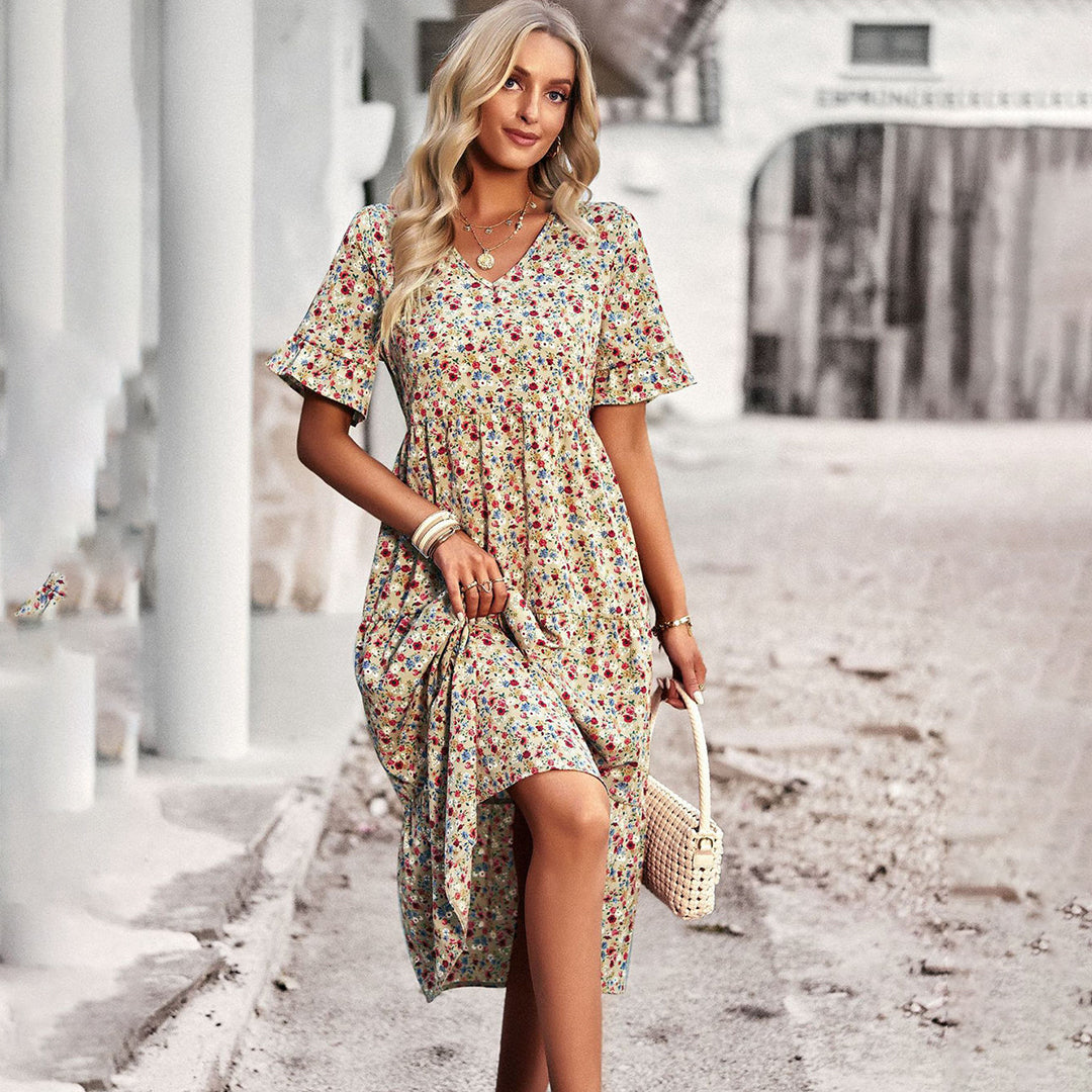 Floral Midi Dress for Women – Lightweight Summer Fashion