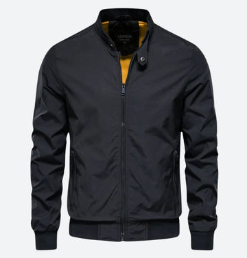 Lightweight Windbreaker with High Collar | Breathable and Water-Resistant Design