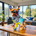 High-Gloss Resin Graffiti-Style French Bulldog Figurine