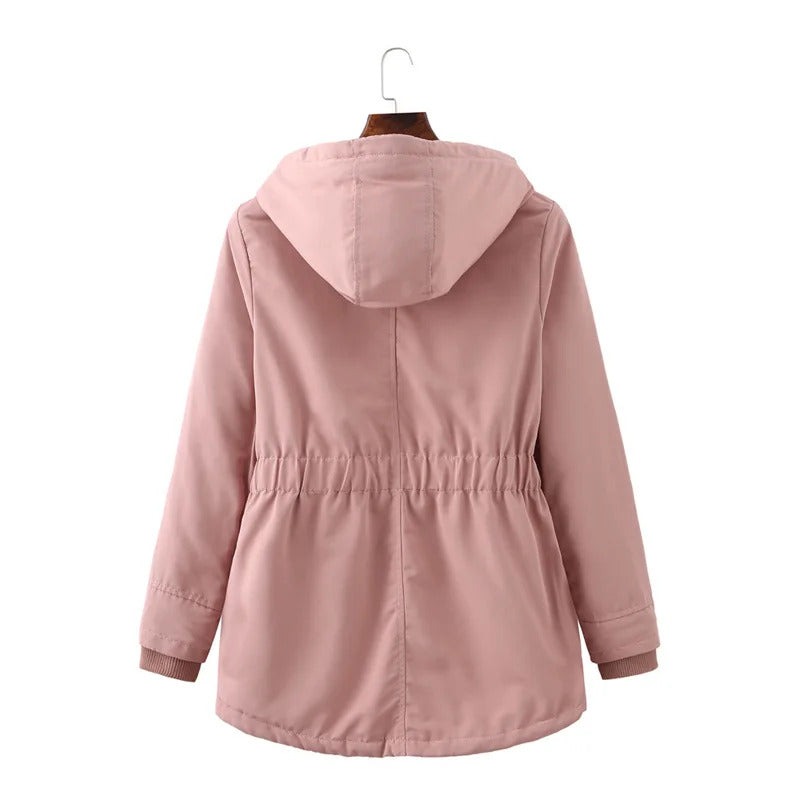 Stylish women’s hooded parka coat for autumn and winter