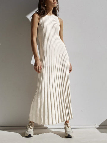 Faye - knit pleat maxi dress