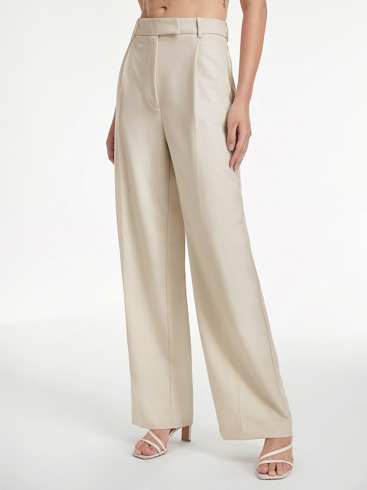 Maizze - high waisted relaxed fit wide leg pants