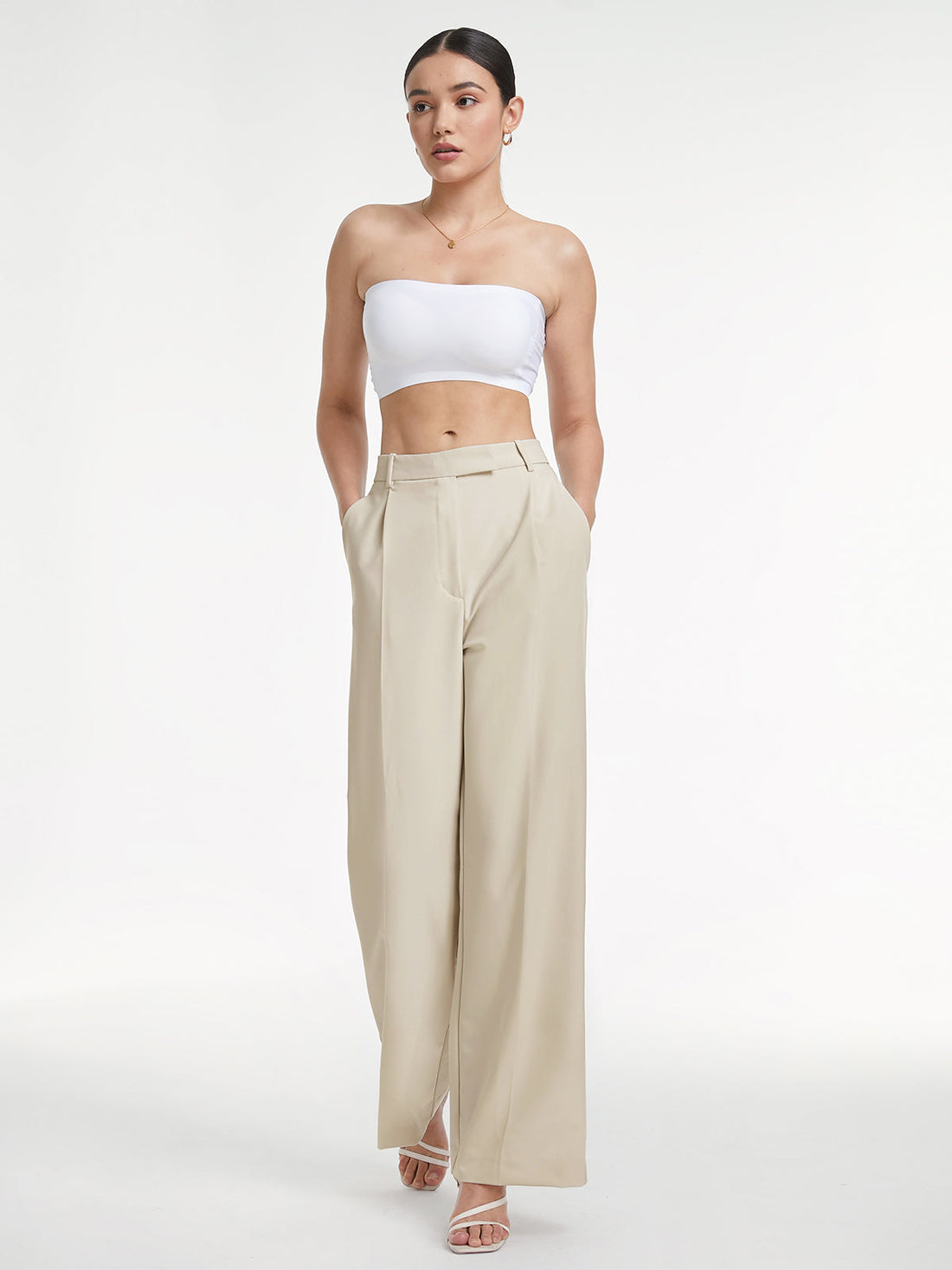 Maizze - high waisted relaxed fit wide leg pants