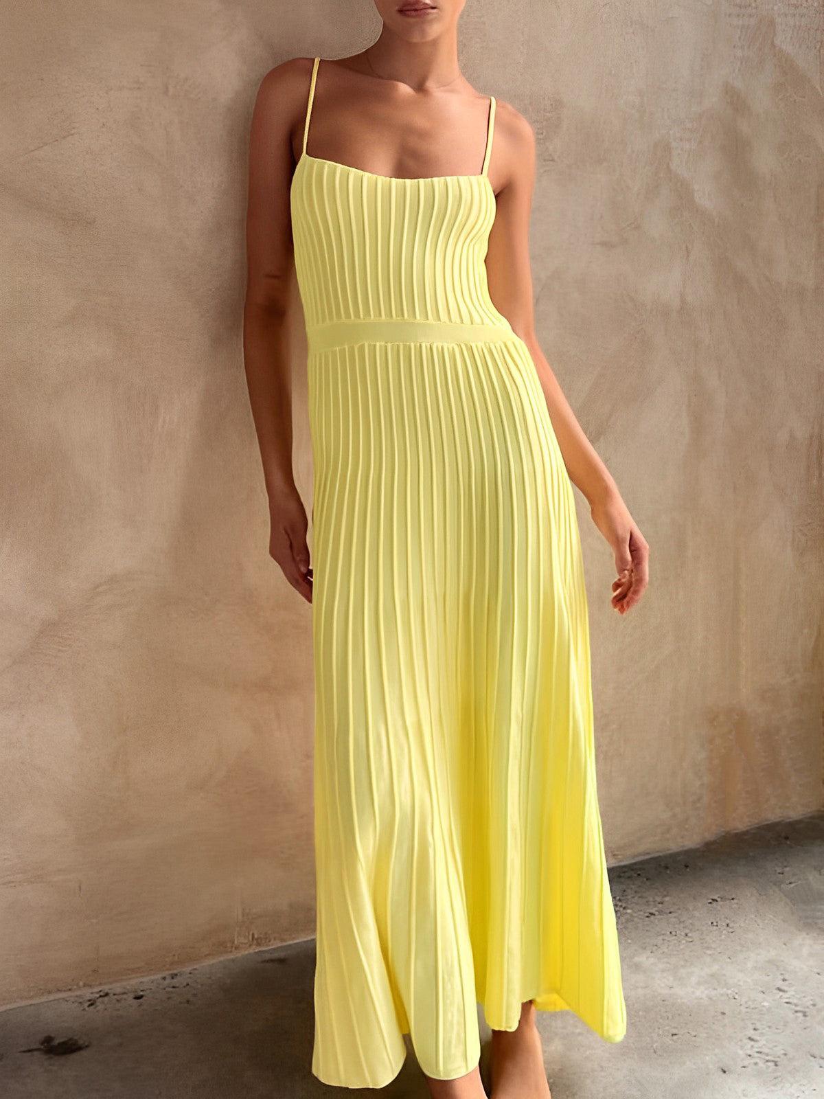 Lour - rib midi sundress