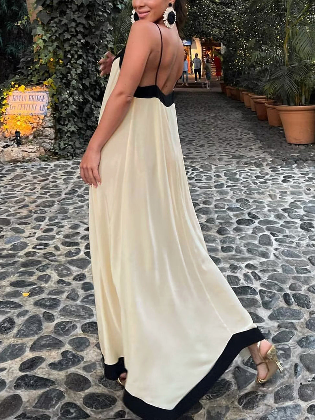 Sia - old money aesthetics slip long dress