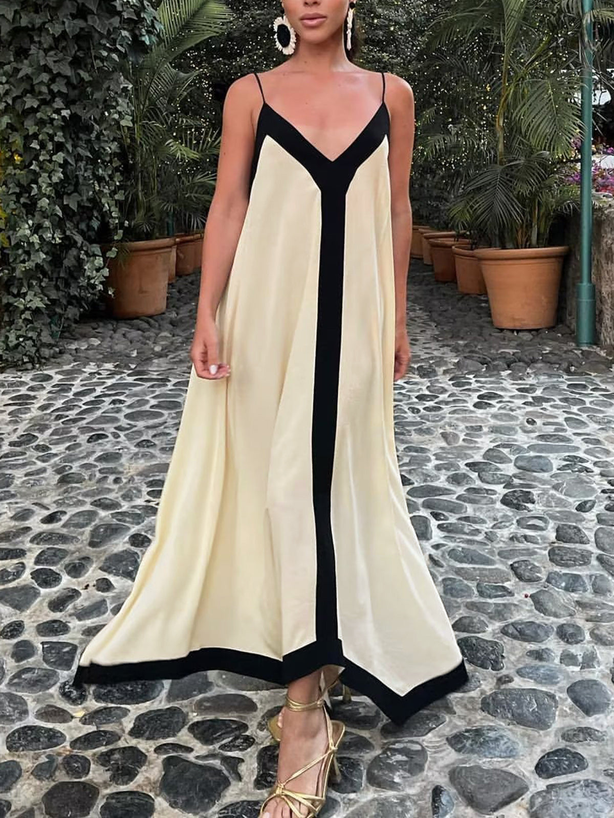 Sia - old money aesthetics slip long dress