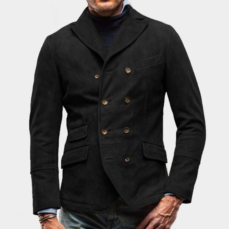 Men's double-breasted jacket for a rugged classic look